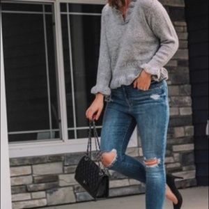 Chicwish grey ruffle sweater